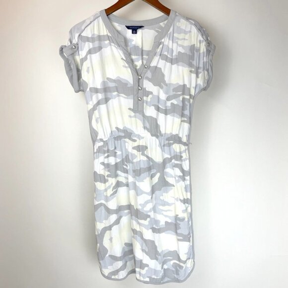 COPY - Tommy Hilfiger Women's CAMO BELTED SHORT SLEEVE SHIRTDRESS Size X-Small - Picture 1 of 5
